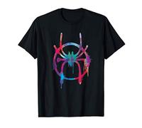 (TG. S) Marvel Spider-Man Into the Spider-Verse Rainbow Icon Maglietta - NUOVO