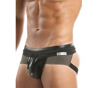 Tg. S Modus Vivendi Military Jockstrap sospensorio Jock Strap Nero Verde oliva
