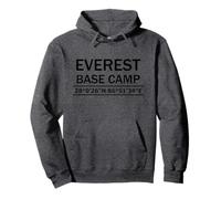 (TG. S) Mt Everest Base Camp Coordinates TShirt Felpa con Cappuccio - NUOVO