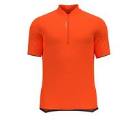 (TG. S) Odlo Uomo Maglia a maniche corte per ciclismo con zip a met ESSENTIALS