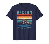 (TG. S) Oregon Retro Mountains Vintage Portland Home State Mountain Maglietta -