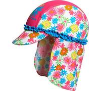 (TG. S) Playshoes Bademütze Blumenmeer mit UV-Schutz, Cappellopello Bambina, Mu