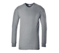(TG. S) Portwest B123GRRS T-Shirt Termica Manica Lunga, Grigio, Small - NUOVO