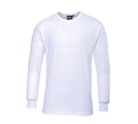 (TG. S) Portwest B123WHRS T-Shirt Termica Manica Lunga, Bianco, Small - NUOVO