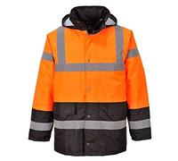 (TG. S) Portwest S467 Giacca Traffico Bicolore ad Alta Visibilit , Arancione/Ner