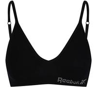 (TG. S) Reebok Reggiseno Senza Cuciture da Donna Justine - Nero - NUOVO