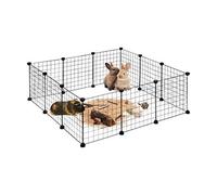 (TG. S) Relaxdays Recinto, Recinzione Diy per Animali di Piccola Taglia, Nero -