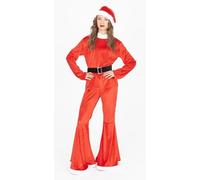 (TG. S) Rubies Costume Molona Mama Noel per donna, Maglione con pantaloni, cintu
