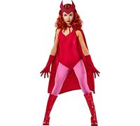 (TG. S) Rubies Costume Wanda Scarlet Deluxe, WandaVision, Strega Scarlatta, Marv