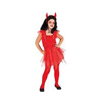 (TG. S) Rubies Simpatico costume Diablesa per ragazze, calze e accessori, corna