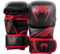 (TG. S) Venum Guanti da sparring, Poliuretano, Nero/Rosso, S - NUOVO
