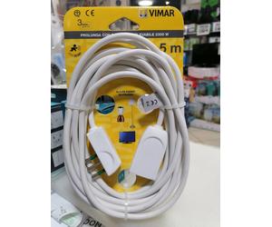 (TG. S) Vimar VIM-0P32369.B Cavo Prolunga con 3G0.75 Spina Piatta, Bianco, S - N