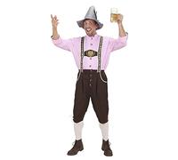 (TG. S) W WIDMANN MILANO Party Fashion - Costume bavarese, camicia e lederhosen,