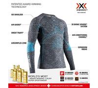 (TG. S) X-Bionic Energy Accumulator 4.0 Melange Round Neck Long Sleeves, Strato