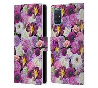 (TG. Samsung Galaxy A51 (2019)) Head Case Designs Porpora E Bianco Assortito Fio