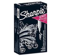 (TG. Scatola da 12) Sharpie (1891063) Pennarelli indelebili metallici, punta fin