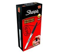 (TG. Scatola da 12) Sharpie Pennarello indelebile a punta Fine con punta retratt