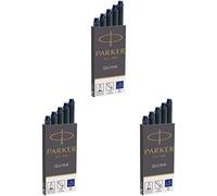 (TG. Scatola da 5, Pacco da 3) PARKER Quink ricariche per penne stilografiche, c