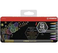 (TG. Scatola in Metallo da 8 appendibile) Pennarello Premium Metallizzato - STAB