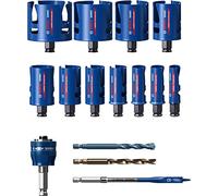 (TG. Set Ø 20/22/25/32/35/40/44/51/60/68/76 mm) Bosch Professional 15 pz. Set d