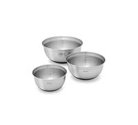 (TG. Set 1 L / 1.6 L / 3 L) Brabantia Mixing Bowl Set 3 Ciotole Graduate con Bas