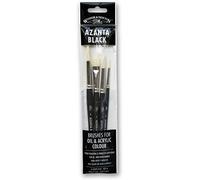 (TG. Set: 4 Pinsel) Winsor & Newton azanta Black Pennello per Olio e Acrilico Co