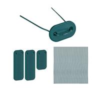 (TG. Set con 52 Piastre) Relaxdays Kit per Il Fissaggio Telo Frangivista, Set Pi