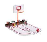 (TG. Set da 1 Pz.) relaxdays Basket Alcolico, 6 Bicchierini da Shot, Cesto + Pal