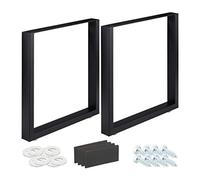 (TG. Set da 1 pz.) Relaxdays Gambe da Tavolo Industrial, Set da 2, LxH: 70 x 72