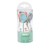 (TG. Set da 10 pezzi) Béaba Set di Prime Posate Ergonomiche, 6 Cucchiai e 4 For