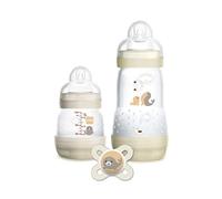 (TG. Set da 3 pezzi) MAM Starter Set di 2 Biberon Easy Start Anticolica, 130ml e