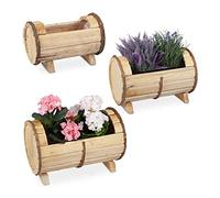 (TG. Set da 3x) Relaxdays Fioriere da Esterno, Set 3 Portafiori per Balcone e Da