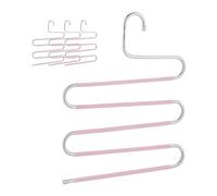 (TG. Set da 4) Relaxdays Gruccia Multipla per Pantaloni, Set da 4 Stampelle a S,