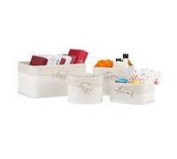 (TG. Set da 4) Relaxdays Set da 4 Cestini Portaoggetti, Contenitori Salvaspazio