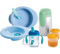 (TG. Set da 5 pezzi) Chicco Set per la Pappa Composto da Tazza Training Cup, Pri