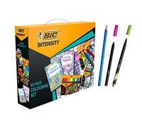 (TG. Set da 60 pezzi) BIC Intensity, Set Cancelleria, Matite Colorate, Pennarell