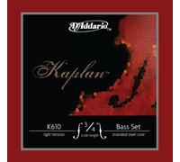 (TG. Set) D'Addario K610-3/4L Kaplan - Muta di corde per contrabasso 3/4, con an