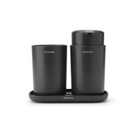 (TG. Set di 3) Brabantia Set da Bagno, Grigio Scuro, Set di 3 - NUOVO