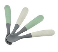 (TG. Set di 4 Cucchiai) BÉABA, Set di 4 cucchiai in silicone per bambini e raga