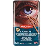 (TG. Set of 12) Derwent 2302719, resistente alla luce, matite colorate in latta