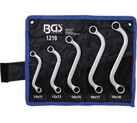 Juego de llaves de estrella dobles | forma de S | 10 x 11-18 x 19 mm | 5 piezas