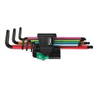 (TG. Size) Wera, 950 SPKL/7B SM Multicolour Assortimento di chiavi a L, con magn