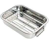 (TG. Small (27 x 20 cm)) Kitchen Craft, Rostiera con griglia in acciaio, 27.5 x