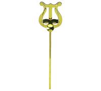 GEWA Porta spartiti da marcia - Ottone - Piccola Lira - 2 Pulsanti - Lunghezza asta 14cm