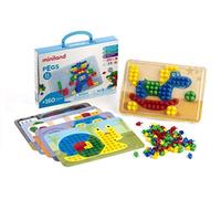 (TG. small) Miniland 8231805 - Mosaico chiodini con piano di supporto, 6 fogli,