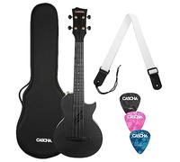 (TG. small) Ukulele Carbon Fibre Black Set - NUOVO