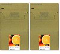 (TG. Standard (Confezione da 2)) Epson 33 Serie Arancia, Cartucce originali per