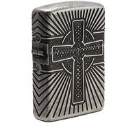 (TG. Standard) Zippo Celtic Cross Design, Accendino Antivento Unisex-Adulto, Arg