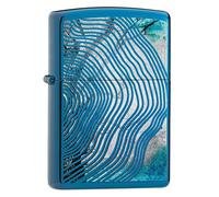 (TG. Standard) Zippo Tree Rings Design, Accendino Antivento Unisex-Adulto, Blu,