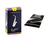(TG. Strength 2) Vandoren Alt Sax 2 & Vmc6 Salvabocchino Da 0.35 Mm, Trasparente